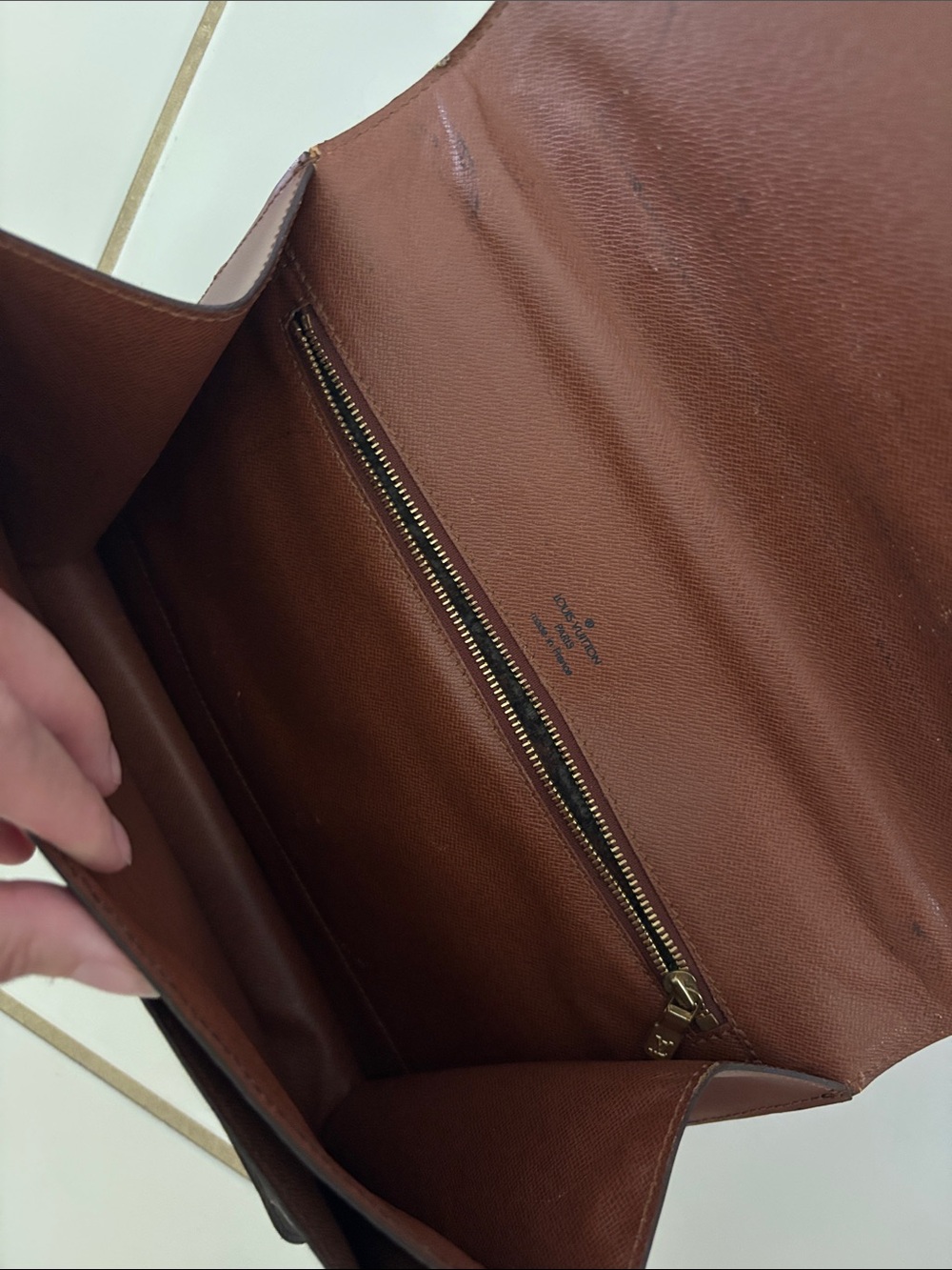 Louis Vuitton Monceau 28 Monogram Canvas Satchel in Brown with Gold Hardware - Picture 13 of 17